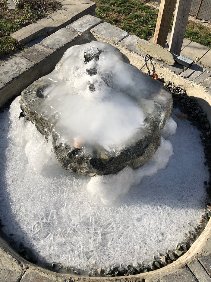 Frozen fountain